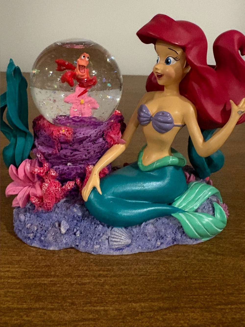 Disney Ariel and Sebastian Snow Globe - Hard To Find
